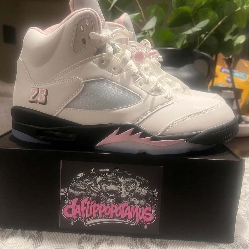 Jordan Air Jordan 5 Retro White Medium Soft Pink